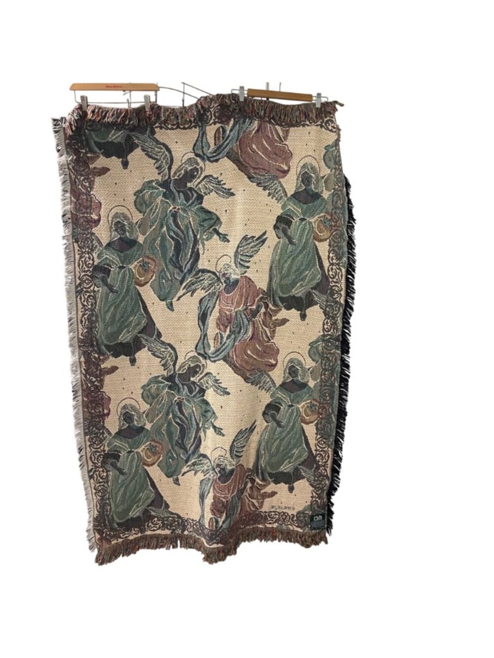 Goodwin Weavers Angelic Season Tapestry Throw Afghan Blanket 100% Cotton 46 x 67 - Picture 2 of 16